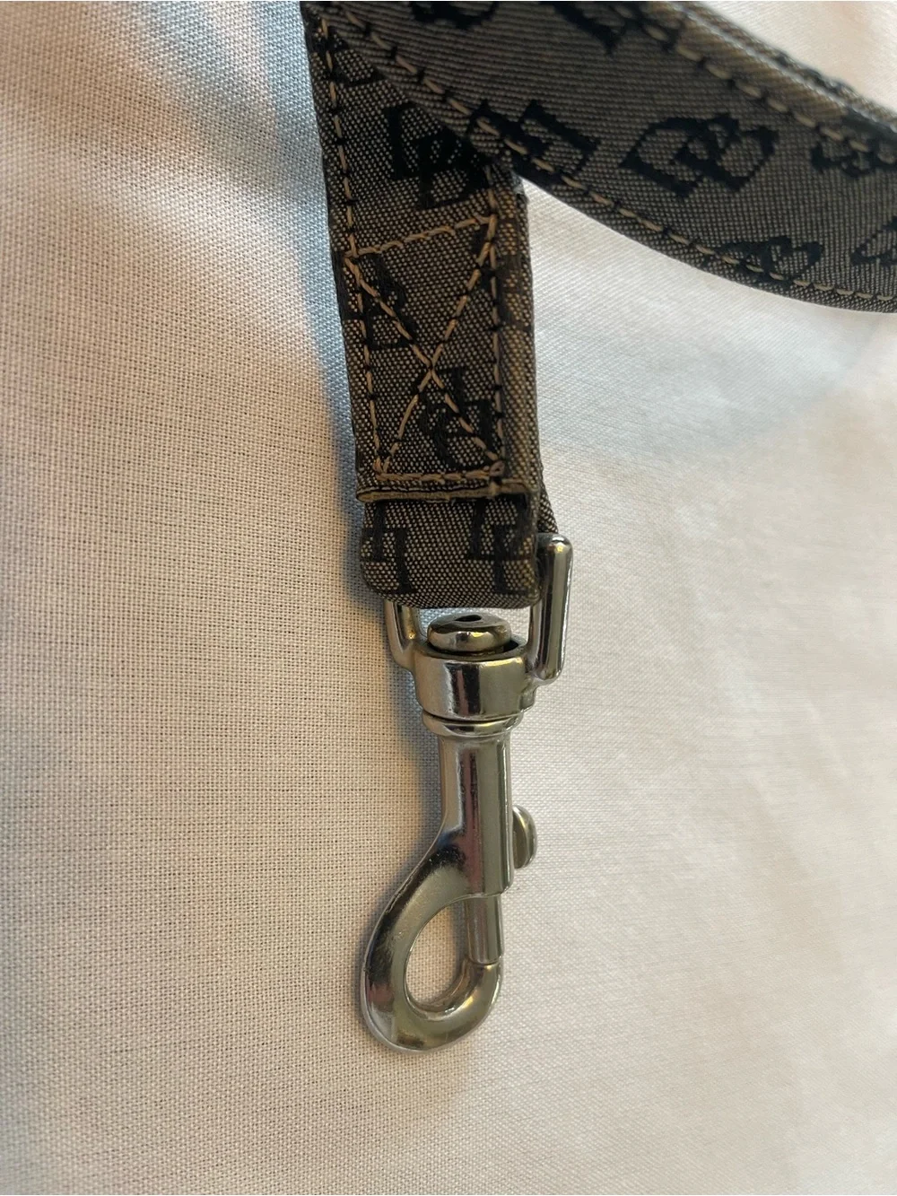 Vintage Dooney & Bourke Signature/Monogram dog collar and leash